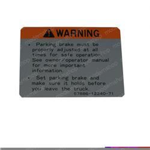57886-12240-71: Aftermarket Toyota Forklift Decal - Caution 57886-12240-71: Aftermarket Toyota Forklift Decal - Caution