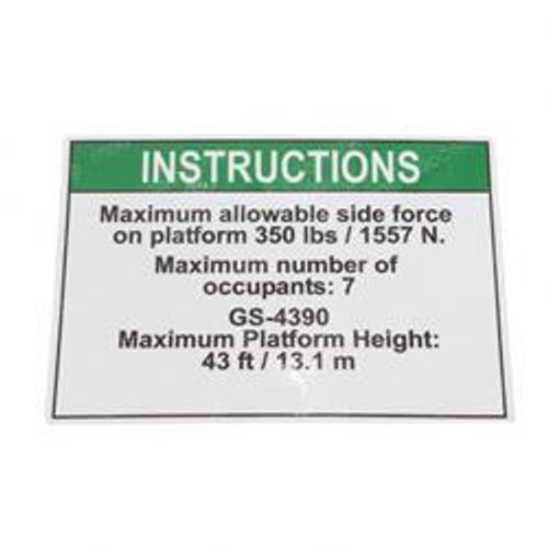 65281: Aftermarket Genie Decal Notice Side Force Ansi