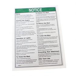 65408: Aftermarket Genie Decal Notice Oper Inst Tml