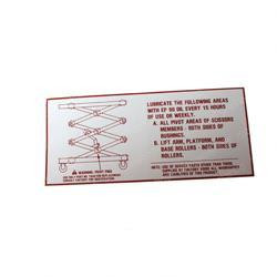 6582: Aftermarket MEC (Mayville Eng) Decal - Lubrication Pivot Pins