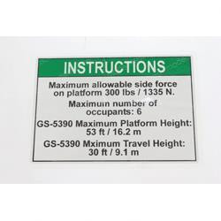 72860: Aftermarket Genie Decal Notice Side Force Ansi