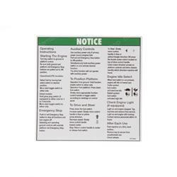 82283: Aftermarket Genie Decal - Notice Oper Instruction