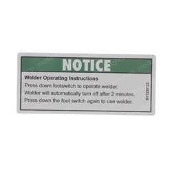 82406: Aftermarket Genie Decal - Welding Instructions