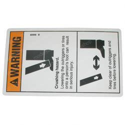 82506: Aftermarket Genie Decal - Caution Foot Crushing