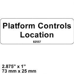 82557: Aftermarket Genie Decal - Platform Ctrl Location