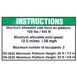 82695: Aftermarket Genie Decal - Max Side Force 100LBS