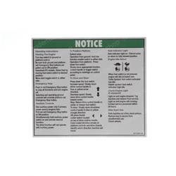 82763: Aftermarket Genie Decal - Operating Instructions