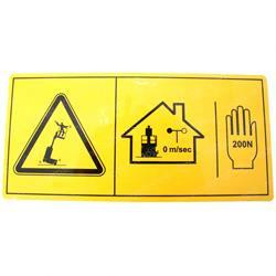 82830: Aftermarket Genie Decal - Danger Side Force Ce Gr