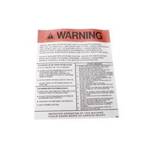 90722: Aftermarket Mec (Mayville Eng) Decal - Warning Panel 90722: Aftermarket Mec (Mayville Eng) Decal - Warning Panel