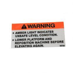 90723: Aftermarket Mec (Mayville Eng) Decal - Tip Warning Light