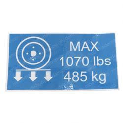 90902: Aftermarket Mec (Mayville Eng) Decal - Wheel Loading 1932