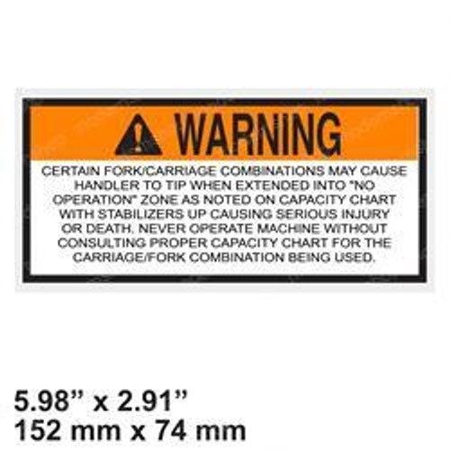 91163212: Aftermarket Gradall Decal - Warning 91163212: Aftermarket Gradall Decal - Warning