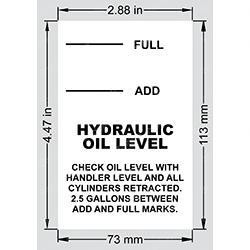 91403569: Aftermarket Gradall Decal - Hyd Oil Level