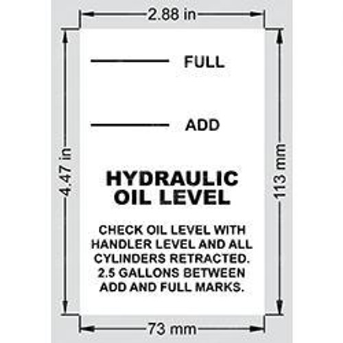 91403569: Aftermarket Jlg Decal - Hyd Oil Level