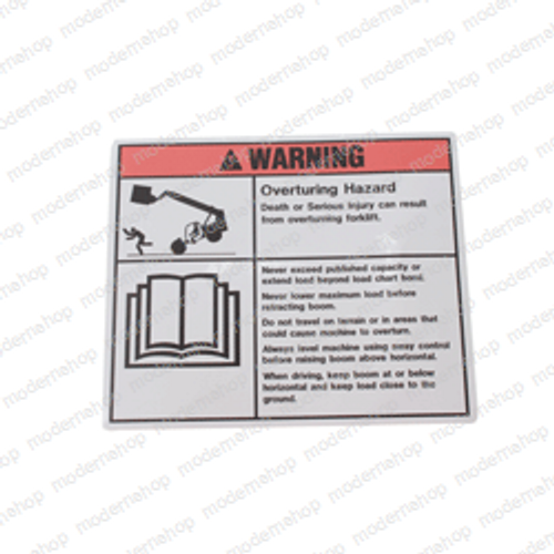 97668: Aftermarket Genie Decal Warn Overturn Hazard