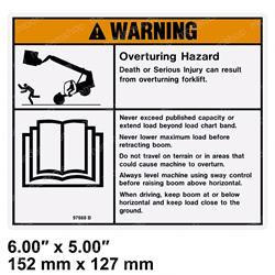 97668: Aftermarket Genie Decal Warn Overturn Hazard
