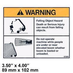 97669: Aftermarket Genie Decal Warn Falling Object Haz