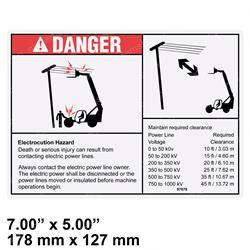 97676: Aftermarket Genie Decal Danger Electrical Hazard