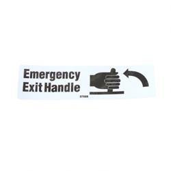 97688: Aftermarket Genie Decal Emergency Exit Handle
