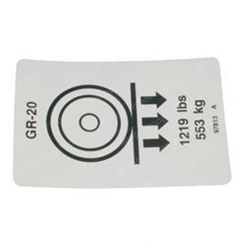 97813: Aftermarket Genie Decal - Wheel Load Gr20