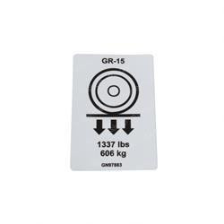 97883: Aftermarket Genie Decal - Wheel Load GR15