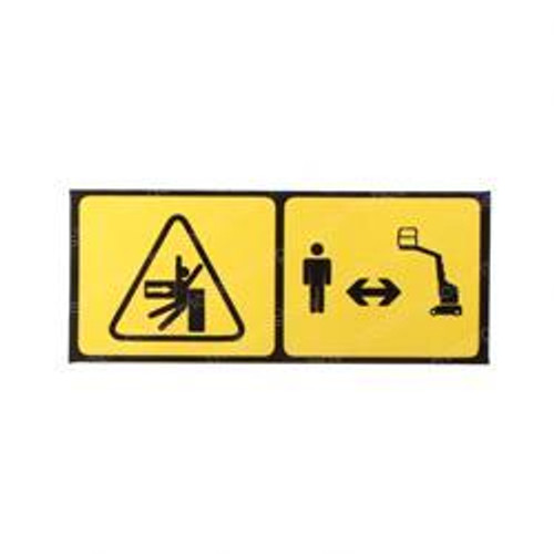 AU2108: Aftermarket Jlg Decal - Crushing Hazard