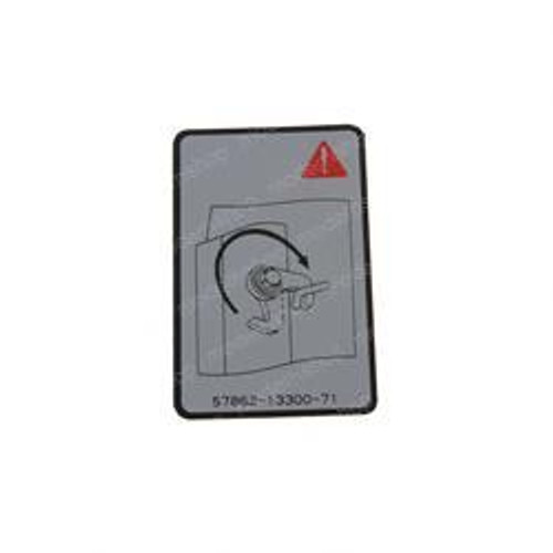 57862-13300-71: Aftermarket Toyota Forklift Plate - Hood Stay Cau