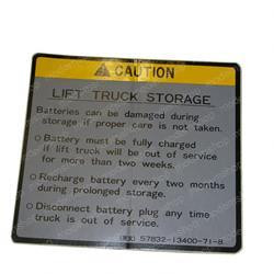 57832-13400-71: Aftermarket Toyota Decal - Caution