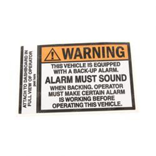 500-0938: Aftermarket Electronics (Smh) Oper. Warning-Alarm Must Sound