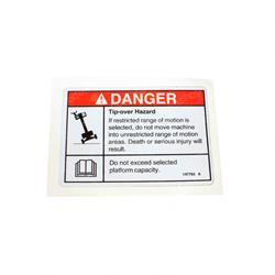 147793 | Aftermarket Genie Decal-Danger-Tipovr-Max Cap | The