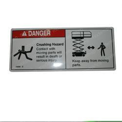 44255GT |Aftermarket Genie Decal - Danger Crushing Hazard | The