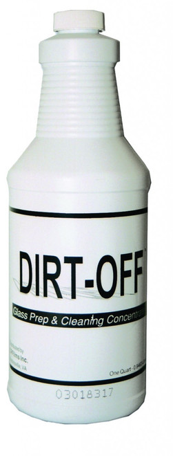 Dirt -Off Concentrate
1 quart concentrate cleaning solution. Use for interior automotive window cleaning. Great for removing oily deposits on automotive glass. Dirt-Off can also be used as an adhesive accelerant to give additional tack for dot matrix areas.