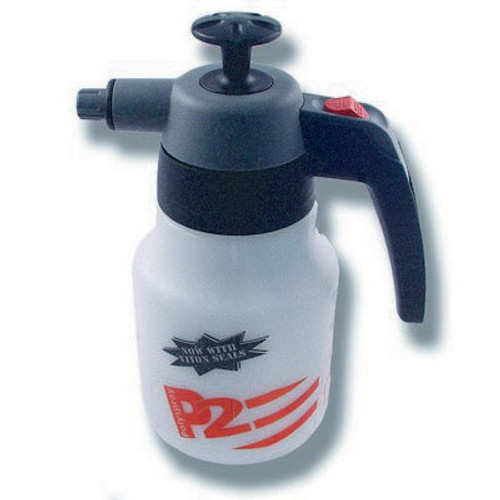 Sprayer, Poly II  2-Litre
This pressurized spray bottle holds more solution than the 32 ounce bottles and reduces finger-fatigue by eliminating the need for pumping while spraying via a simple trigger. Handy for large windows and long-duration sprays. Has an adjustable spray nozzle.  (1.25 liters)