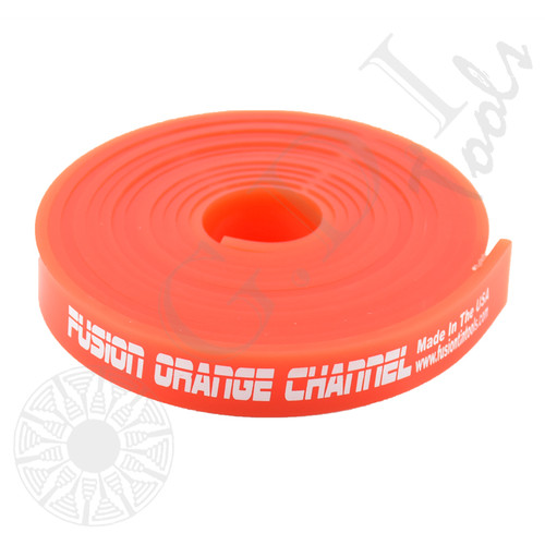GT2107  120? Fusion Orange Channel Refill
Fusion Orange Channel squeegee is 85 durometer.  Easily cut the roll to the channel.