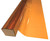 A roll of Mandarin Amber-colored window film is partially unrolled from a cardboard box.