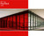This image showcases a modern glass office building with a portion of its windows covered in Fire Red window film. The Fire Red tint creates a striking contrast, casting an appealing hue over the interior space on the left side, while the right side remains untinted and clear. The film enhances both aesthetics and functionality, offering reduced glare and a distinct visual appeal. Above the building image, there is a solid Fire Red color block labeled "60” Wide Fire Red 3220," indicating the film’s width and product code.
