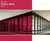 This image showcases a modern glass office building with a portion of its windows covered in Rich Red window film. The Rich Red tint creates a striking contrast, casting an appealing hue over the interior space on the left side, while the right side remains untinted and clear. The film enhances both aesthetics and functionality, offering reduced glare and a distinct visual appeal. Above the building image, there is a solid Rich Red color block labeled "60” Wide Rich Red 3260," indicating the film’s width and product code.