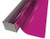 A roll of Raspberry-colored window film is partially unrolled from a cardboard box.