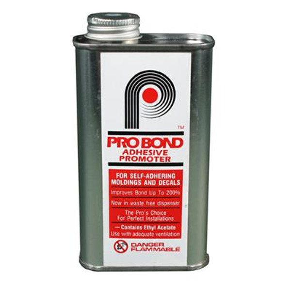 Pro Bond Adhesive Promoter is used by professional installers to improve the adhesion of vinyl lettering, automotive aftermarket products as well as for help automotive window tint stick to the "dot matrix" section of windows.