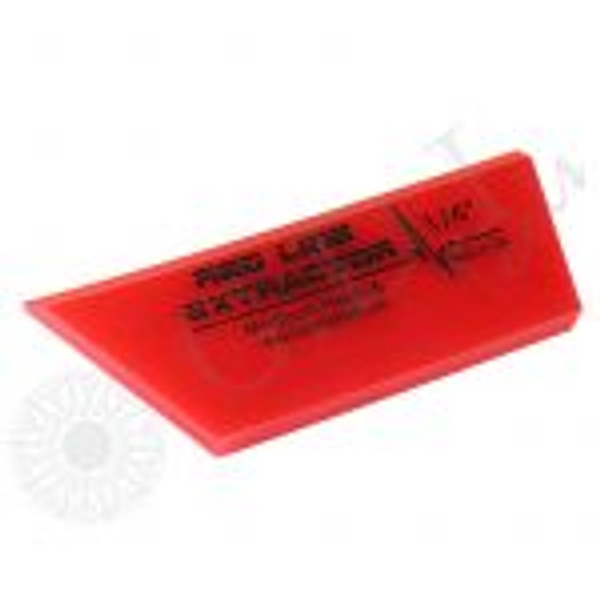 GT2114A  5? Red Line Extractor 1/4? Thick Single Bevel Cropped Squeegee Blade
The Fusion 5? Red Line Extractor Squeegee Blade is 1/4? thick with a durometer of 95. These extractor blades provide great liquid removal with every pass.  Use with any of the standard 5? Fusion Handles.