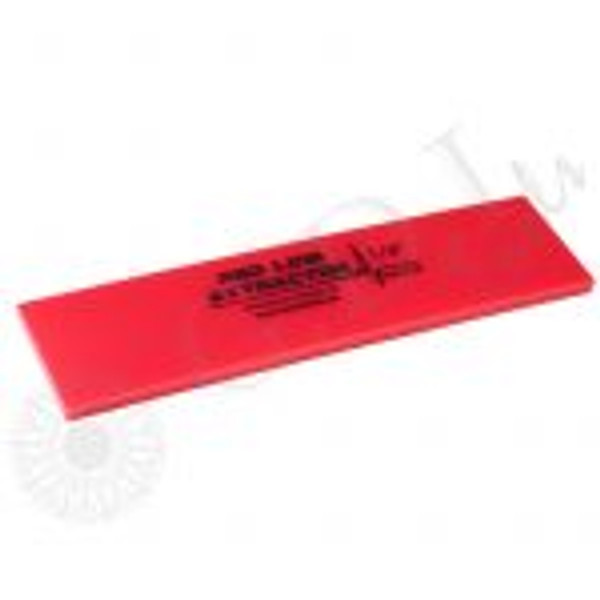 GT2115B  8? Red Line Extractor 1/4? Thick No Bevel Squeegee Blade
The Fusion 8? Red Line Extractor Squeegee Blade is 1/4? thick with a durometer of 95. These extractor blades provide great liquid removal with every pass.  This no bevel squeegee gives you four working edges! Use with any of the standard 8? Fusion Handles.