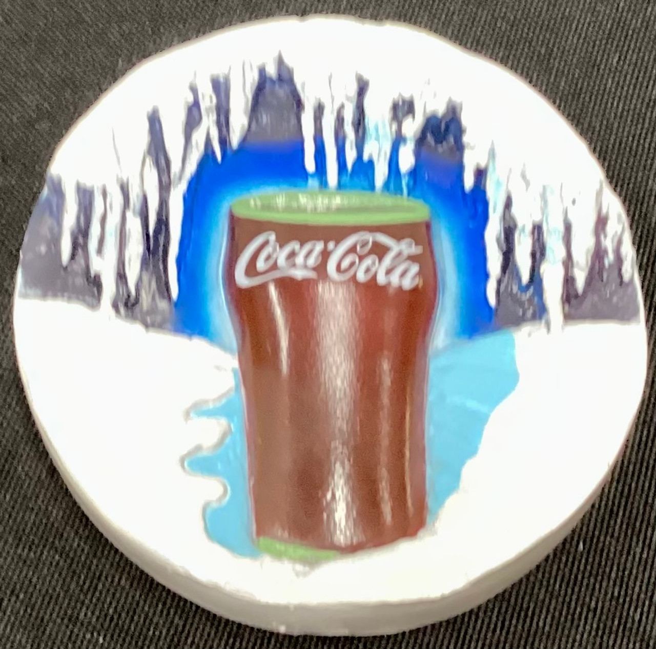 Vintage Mini Coke Bottle Thermometer Fridge Magnet 3 3/4 Coca Cola Plastic