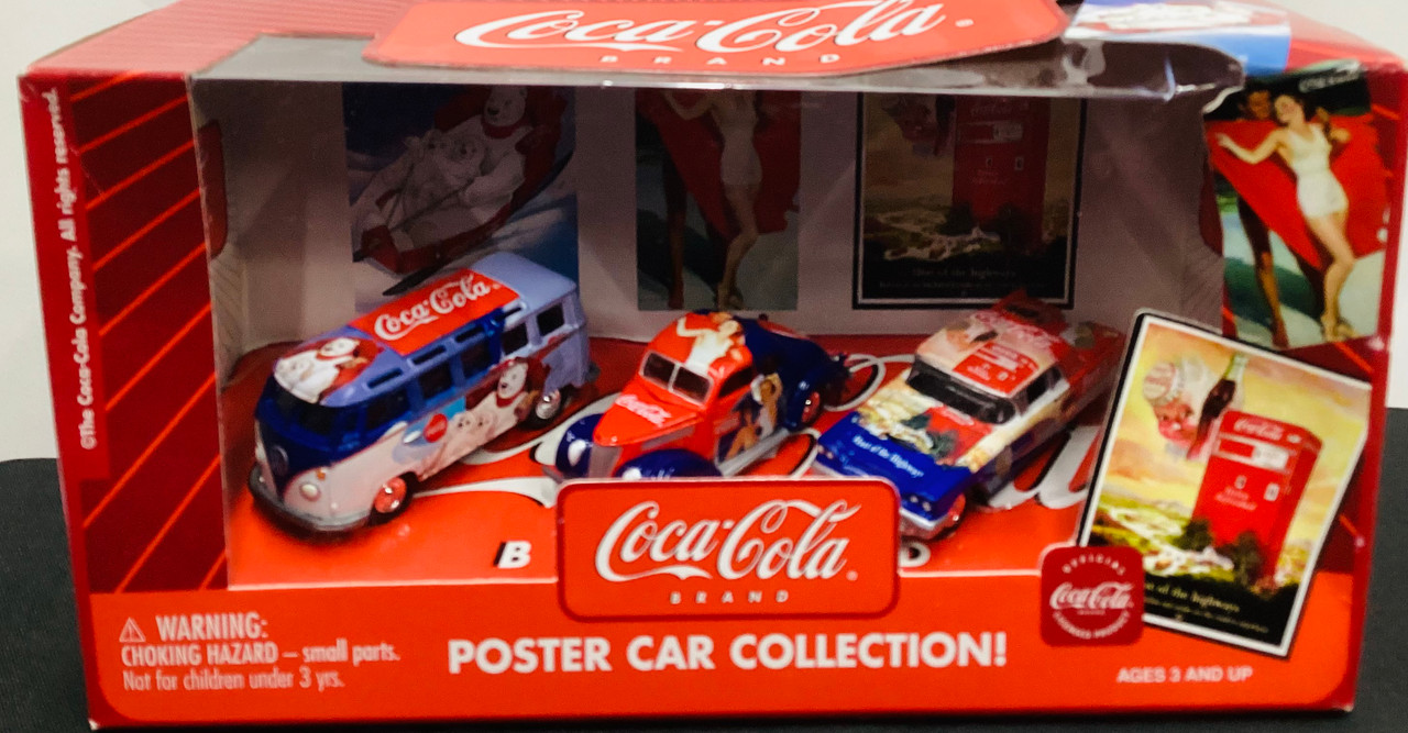 Coca-Cola Johnny Lightning Poster Car Collection 1:64 Scale Die Cast