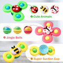 Uulzzor Go Go Bugs  3 Piece Baby Spinner Toy  (F8)