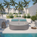 Ove Decors Sandra Daybed Grey Plain Weave