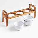 Oven-to-Table Ceramic Bowls with Elevated Wood Server (Bay 9-C)