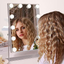 COOLJEEN Vanity Mirror with Lights, Makeup Mirror with 12 Lights - White (Bay 9-C)