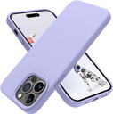 OTOFLY iPhone 14 Pro Max 6.7 inch Silicone Shockproof Slim Thin Phone Case -Light Purple (F-17)