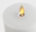 Premium Flickering Flameless Wax Pillar Candle - Salt Washed (Light Grey) (Bay5-B)