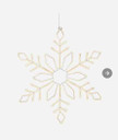 30.7-in Hanging Snowflake Hanging Decoration with  LED Lights (Bay 8-A)